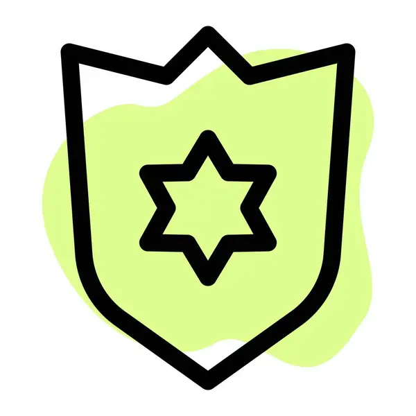 Insignia Símbolo Autoridad Policial Honor — Vector de stock