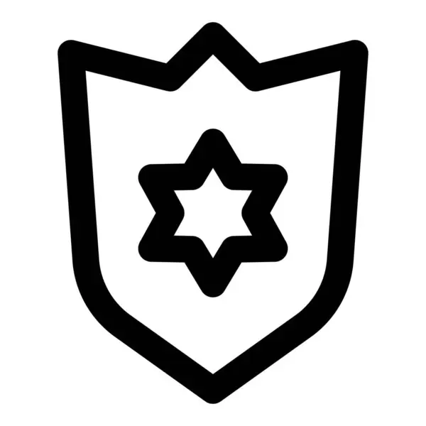 Distintivo Símbolo Autoridade Policial Honra — Vetor de Stock