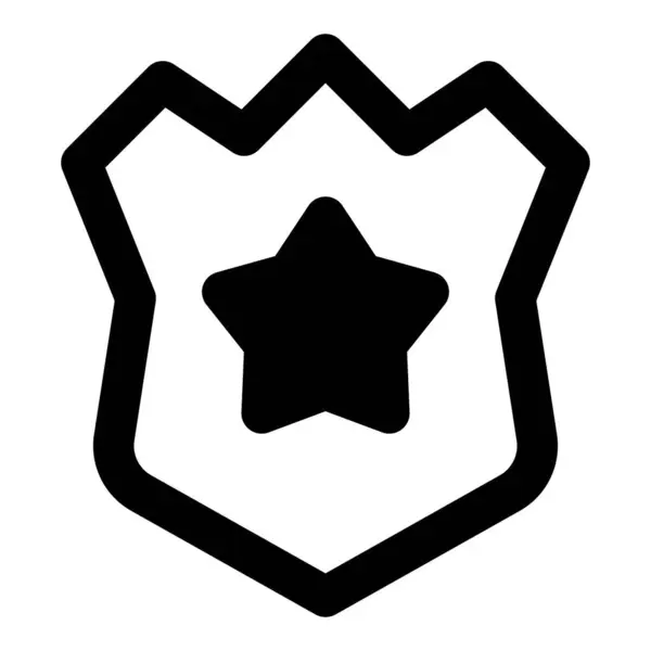 Polizeiabzeichen Symbol Für Autorität Und Öffentliches Vertrauen — Stockvektor