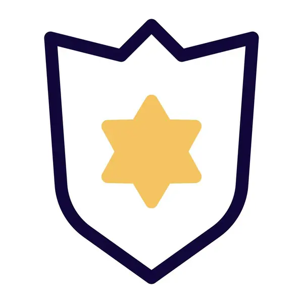 Badge Simbolo Autorità Polizia Onore — Vettoriale Stock