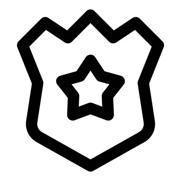 Polisbricka Symbol För Auktoritet Och Allmänhetens Förtroende — Stock vektor