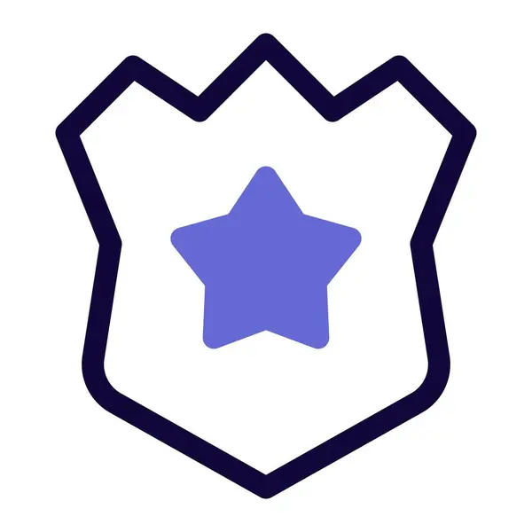Insigne Police Symbole Autorité Confiance Public — Image vectorielle