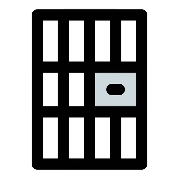 Barrière Beveiligd Uitgang Gevangenis — Stockvector
