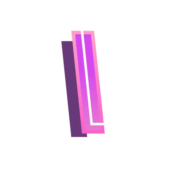 Achterwaartse Slash Symbool Futuristische Neon — Stockvector