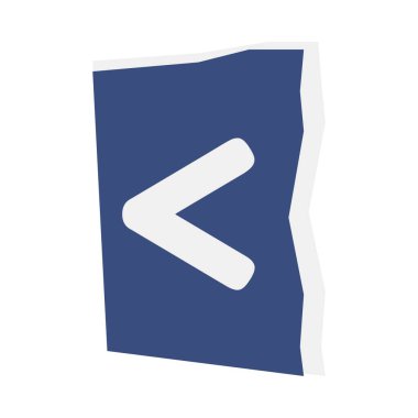 İşaretin altındaki kağıt kesiği.