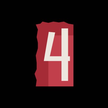 Dört numaranın kesme deseni.