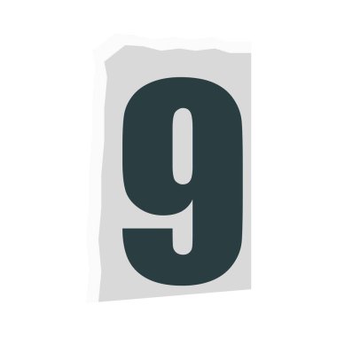 Dokuz numara için dizayn edilmiş desen.