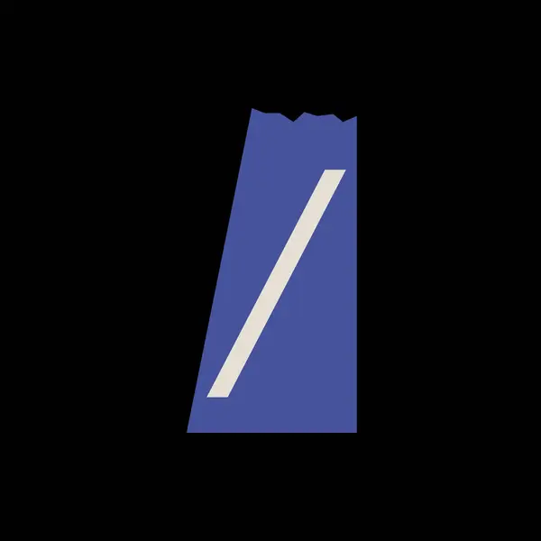 Slash Simbolo Con Carta Colorata Ritagliato — Vettoriale Stock