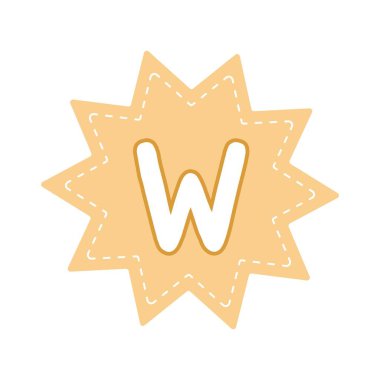 Eşsiz rozet büyük harf W 'yi gösterir.