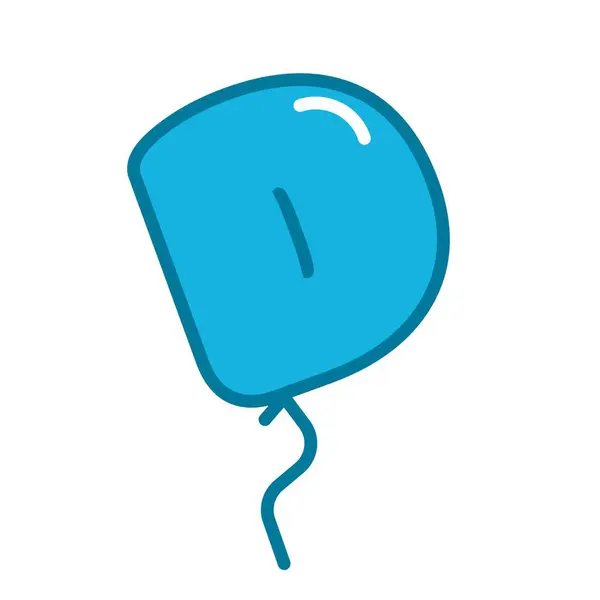 Folieballon Met Letter Hoofdletters — Stockvector