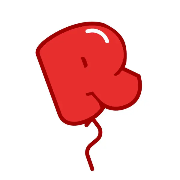 定制的生气勃勃的R字母气球 图库插图
