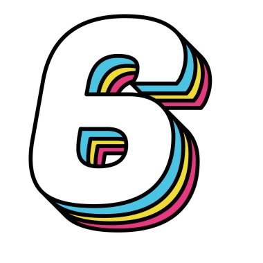 Klasik titreşimli çok renkli altı numara..