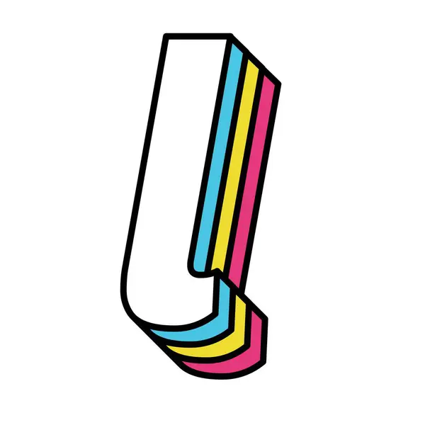 Lägsta Alfabet Vintage Regnbåge Nyans Vektorgrafik