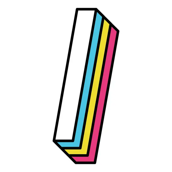 Tubo Barra Verticale Personalizzato Nei Colori Arcobaleno Vettoriale Stock