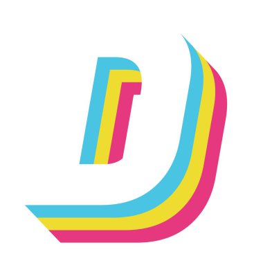 Stil gökkuşağı teması Büyük harf D.