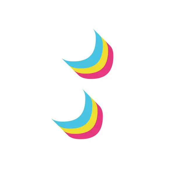 Shiny Colon Symbol Rainbow Theme — Stock Vector