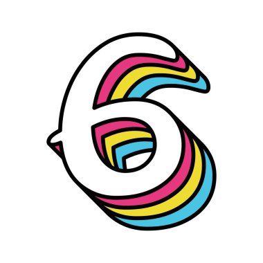 Gökkuşağı renkli gölgeli çekici altılı.