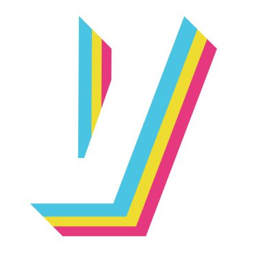 Gökkuşağı temalı özelleştirilmiş büyük V.