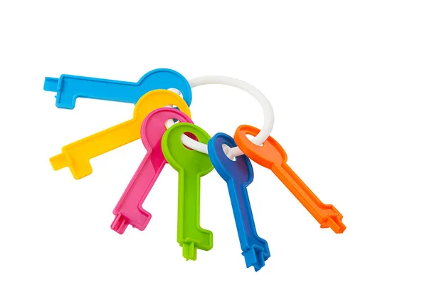 stock image Toy keys, Isolated on white background, clipping path.