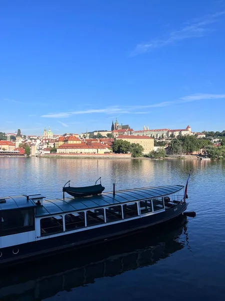 Прага Чеська Республіка Чарльз Брідж Річка Влтава Стокове Зображення