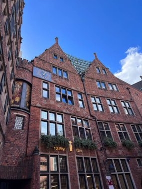 Almanya 'nın Bremen şehrinde. Bremen, Almanya 'nın ortaçağ tuğla mimarisi.