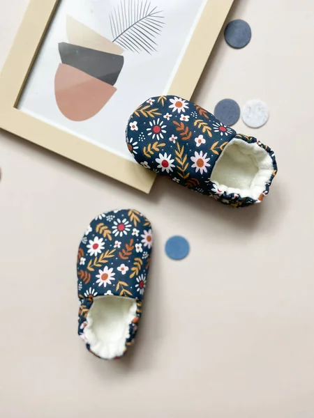 Pair Cute Baby Shoes Girl Stock Picture