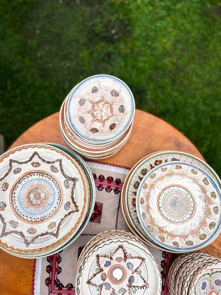 Colored Ceramics Authentic Handmade Handicraft Art Concept Stock Picture