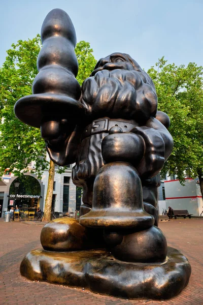 Rotterdam Netherlands May 2018 Santa Claus Sculpture Aka Buttplug Gnome — Stock Photo, Image