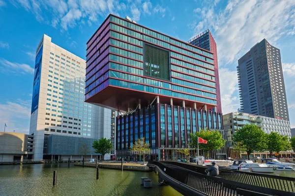 Роттердам Нідерланди Травня 2017 Вид Сидячий Пейзаж Роттердама Сучасною Архітектурою — стокове фото