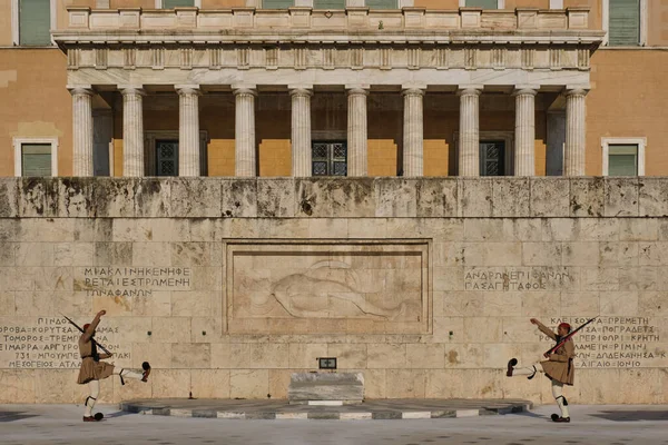 Athens Griekenland Mei 2010 Verandering Van Presidentiële Garde Evzones Voor — Stockfoto