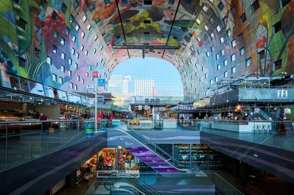 Rotterdam Κατω Χωρεσ Μαΐου 2017 Εσωτερική Άποψη Του Market Hall — Φωτογραφία Αρχείου