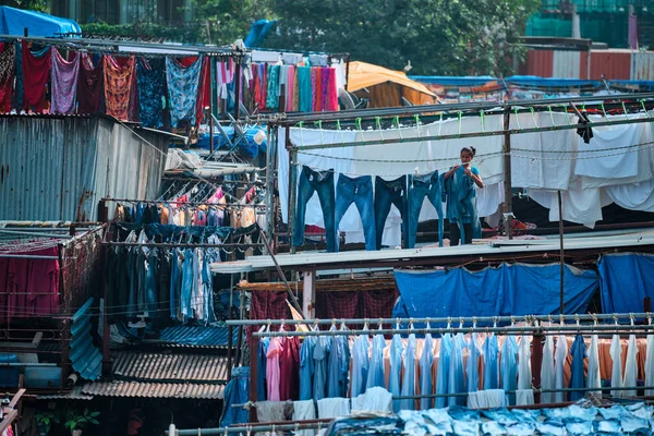 Mumbai India Října 2019 Dhobi Ghat Mahalaxmi Dhobi Ghat Nekrytá — Stock fotografie