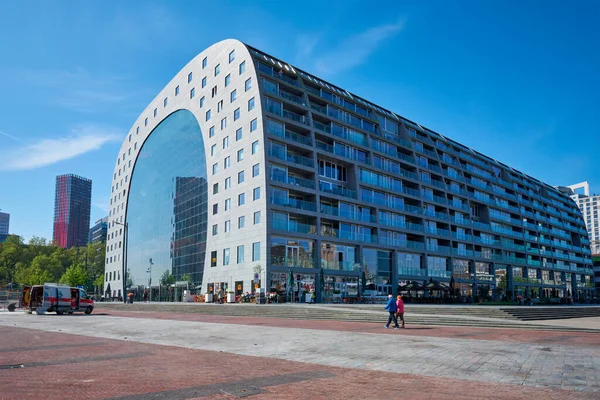 Rotterdam Netherlands Mayıs 2017 Market Hall Markthaal Konut Ofis Binasının — Stok fotoğraf
