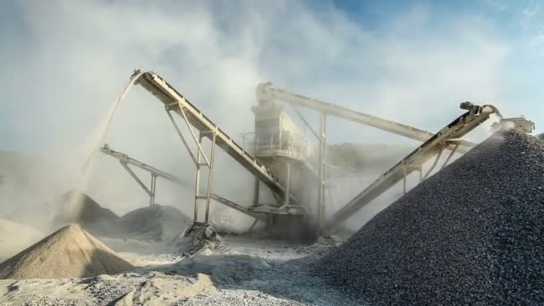 Latar Belakang Industri Penghancur Mesin Penghancur Batu Karang Pabrik Pertambangan — Stok Video