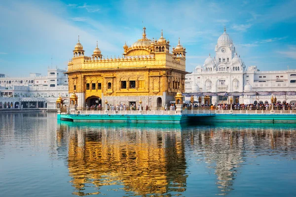 Famous Indian Landmark Sikh Gurdwara Golden Temple Harmandir Sahib Amritsar — Stock Photo, Image