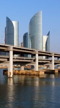 Busan deniz şehir gökdelenler ve Gwangan köprüsü, Güney Kore