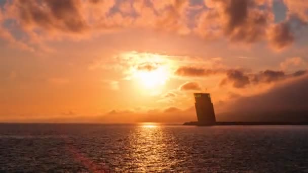 Prazo Validade Torre Vts Lisboa Torre Sistema Tráfego Embarcações Vts — Vídeo de Stock