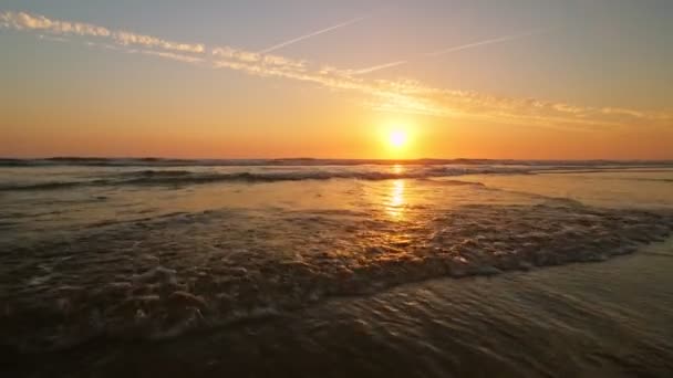 Атлантичний Океан Хвилями Пляжі Фонте Телья Коста Капаріка Португалія — стокове відео