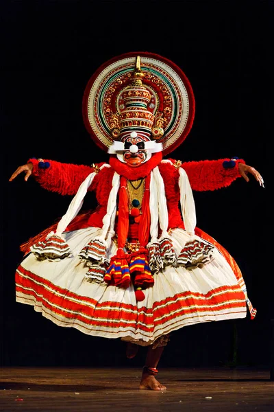 Chennai India Settembre 2009 Prestazioni Danza Tradizionale Indiana Kathakali Settembre — Foto Stock