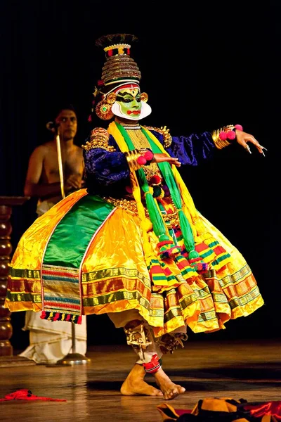 Chennai India Září 2009 Indické Tradiční Taneční Drama Kathakali Předformance — Stock fotografie