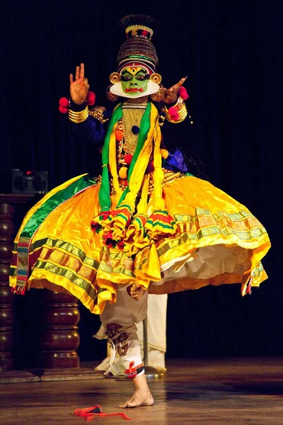 Chennai India Settembre 2009 Prestazioni Danza Tradizionale Indiana Kathakali Settembre — Foto Stock