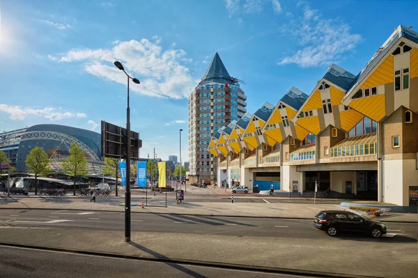 Rotterdam Nederländerna Maj 2017 Cube Houses Innovativa Kubformade Hus Designade — Stockfoto
