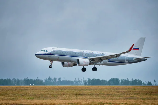 Minsk Belarus June 2018 Aeroflot Russian Airlines Airlines Flight Airbus — Stock Photo, Image