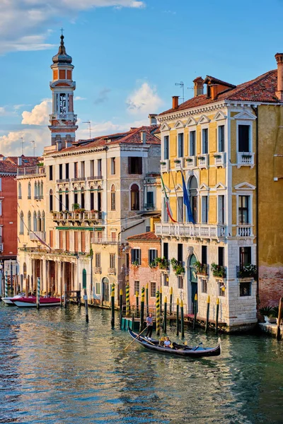 Venice Italië Juni 2018 Grand Canal Met Boten Gondels Bij — Stockfoto