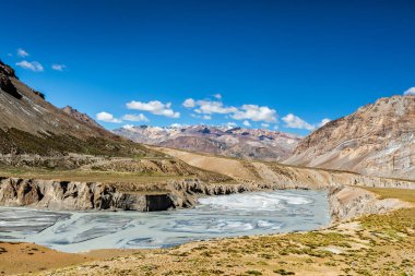 Hiamalayas Himalaya manzarada Manali-Leh yolu boyunca. Himachal Pradesh, Hindistan