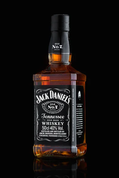 Minsk Belaro Ottobre 2016 Bottiglia Jack Daniels Tennessee Mosto Acido — Foto Stock