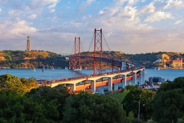 Utsikt Över Lissabon Utsikt Från Miradouro Bairro Alvito Turist Utsiktsplats — Stockfoto