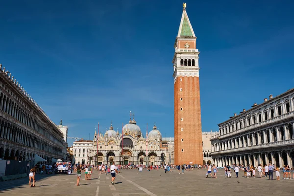 Venice Italië Juli 2019 Mark Basiliek San Marco Plein Met — Stockfoto