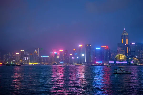 Гонконг Китай Апреля 2018 Года Гонконгские Горизонтальные Городские Пейзажи Над — стоковое фото