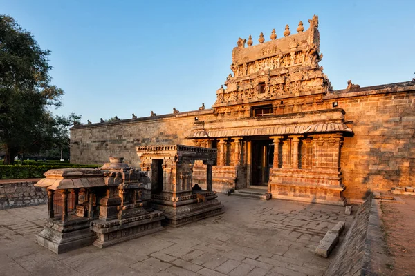 Wejście Gopura Wieża Świątyni Airavatesvara Darasuram Tamil Nadu Indie Jedna — Zdjęcie stockowe